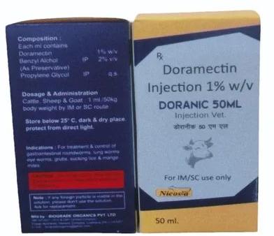 Doramectin Injection, for Hospital, Packaging Size : 50 ml