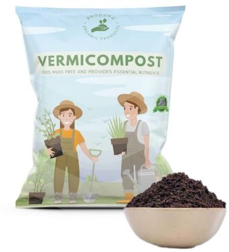 Organic Vermicompost Fertilizer, For Agriculture, Color : Black-brown