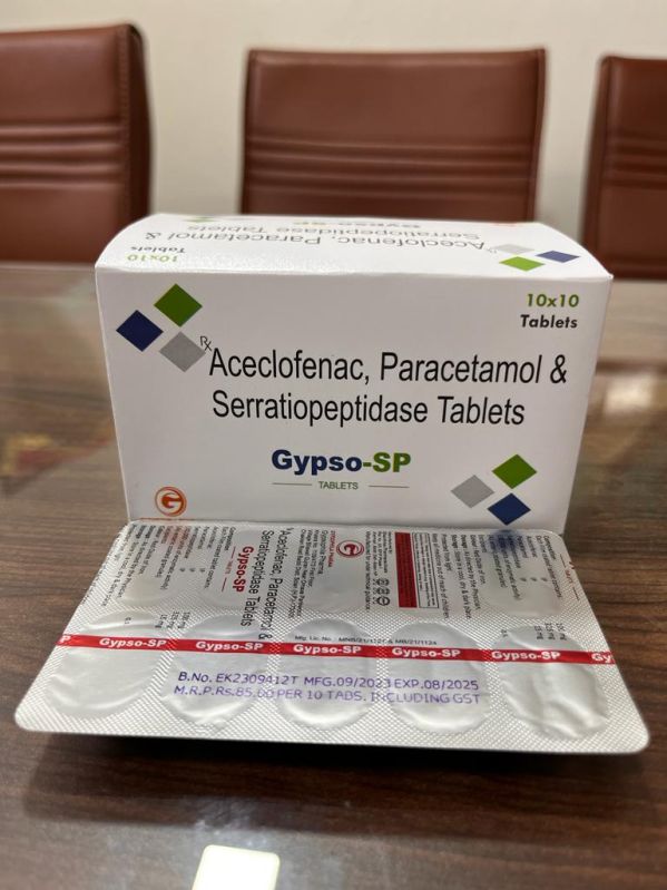 White GYPSO-SP TABLETS, for Clinic, Hospital