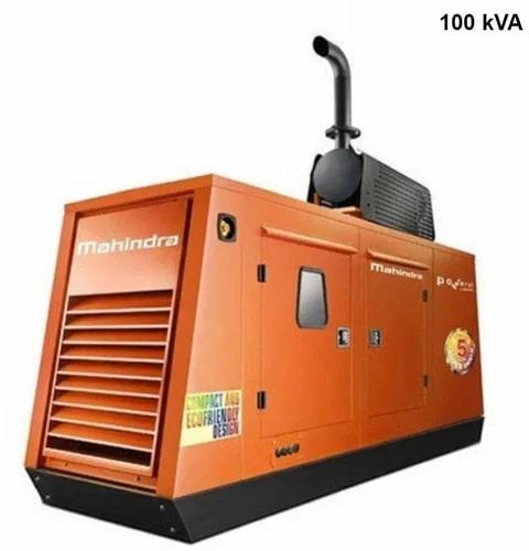 Brown 440V 100 kVA Mahindra Gas Generator, for Industrial, Certification : CE Certified