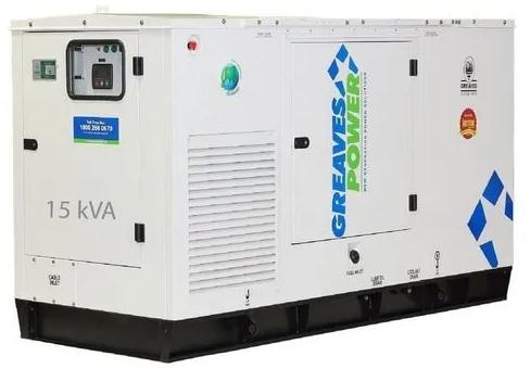 White 15 kVA Greaves Power Diesel Generator