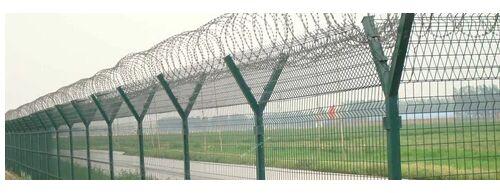 Mild Steel Airport Fence, Color : Silver