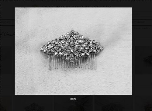 Crystal Comb, Color : Silver