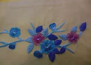 Cotton Embroidered Applique Patches, for Dress