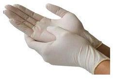 Rubber Examination Gloves, Color : White