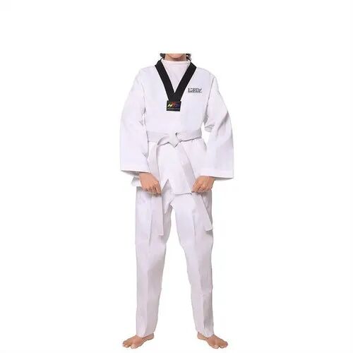 White Cotton Taekwondo Uniform, Size : S- XL