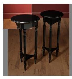 PLANT STAND ANT BLK FNSH PAIR serving table
