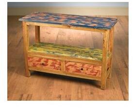 Multi Colored Painted Finish Table
