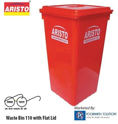 Plastic Storage Waste Bin, Color : Red, Light Blue, Dark Blue, Green, Yellow, Grey