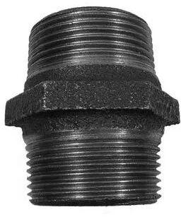 Mild Steel Hex Pipe Nipple, Color : black