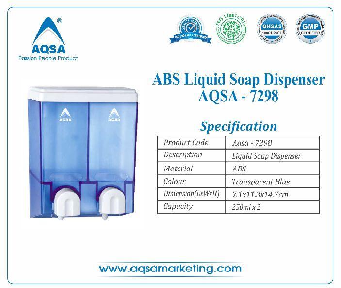 ABS Soap Dispenser  250 ml x 2 - AQSA – 7298 Blue