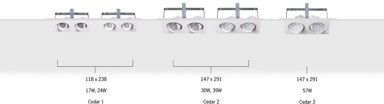 Cedar Recessed Double Directional Luminaire