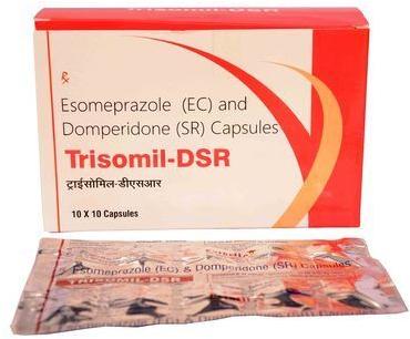 Trisomil-DSR Esomeprazole Domperidone Capsule, Packaging Size : 10 Tabs