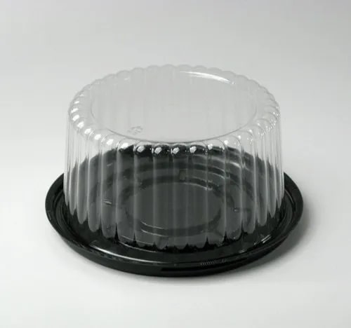 Transparent Round Plain Plastic Cup Cake Container