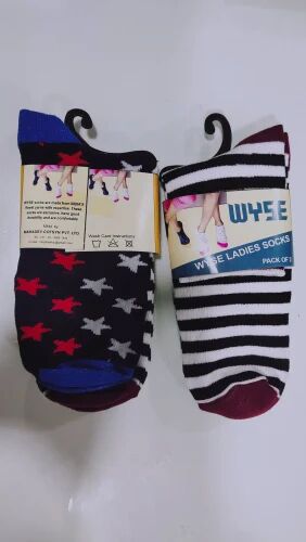 Printed Ladies Ankle Socks, Occasion : Casual Wear