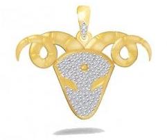 Diamond Gold Capricorn Pendant