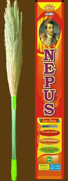 Nepus Steel Handle Golden Grass Broom