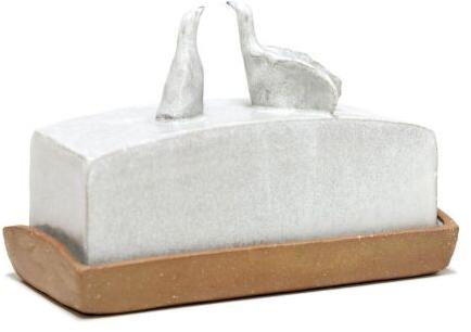 CERAMIC BUTTER DISH - GEESE