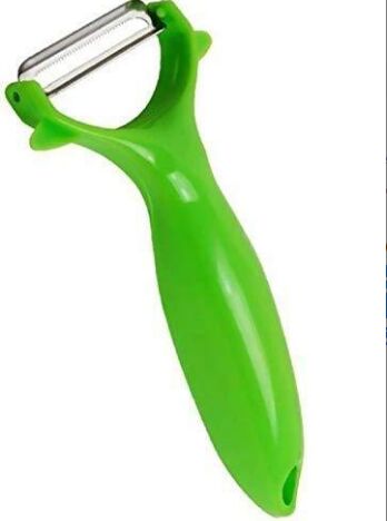 Stainless Steel Vegetable Peeler, Features : Comfort rubber grip strips, Dishwasher Safe, Food Safe