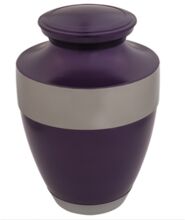 MHC Metal Brass Purple Cremation Urn, for Adult, Style : American Style