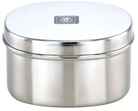 Stainless Steel SS Cookie Box, Color : silver