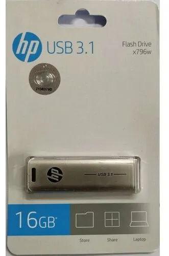 Metal HP USB Pen Drive, Color : Silver