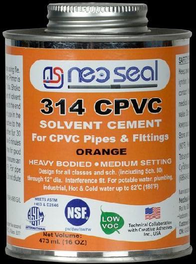 NeoSeal 314 ORANGE - Heavy Bodied Low VOC CPVC Cement