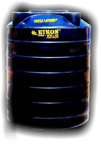 Black Elken Round Plastic Water Tank