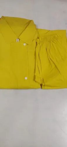 Plain PVC Safety Suit, Color : Yellow