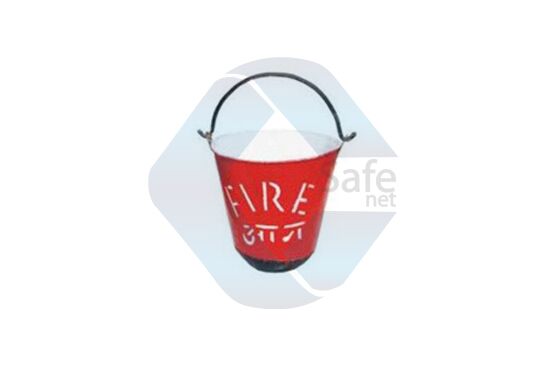 Painted With Red Color Galvanised Iron Fire Buckets, Capacity : 9 litre