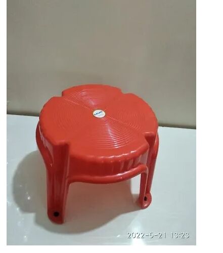 Plastic Round Bathroom Stool, Color : red, yellow
