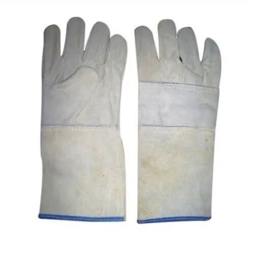 Leather Hand Gloves, Pattern : Plain