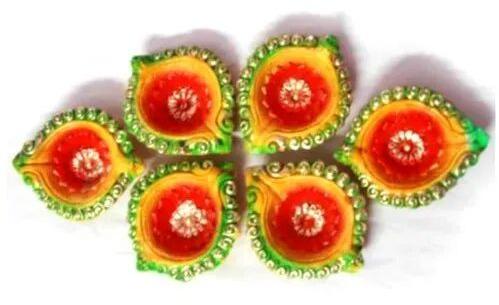 Sanwara Rakhi Clay Decorative Diya