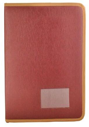 Plain Leather Portfolio File, Color : Brown