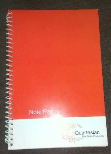 Printed Spiral Notebook, Color : Orange