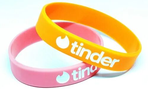 Tinder Plain Unisex Silicone Wristbands, for Promotional Gift, Personal use, advertising