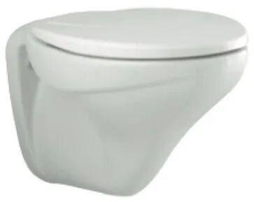 Round Wall Hung Toilet, Color : White