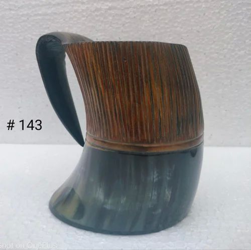 Natural Polishing AI143 Drinking Horn Mug, for Drinkware, Gifting
