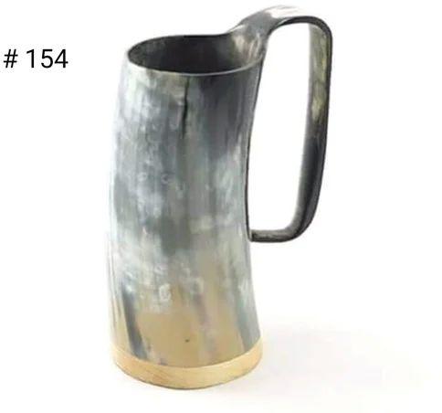 Natural Cylindrical AI154 Drinking Horn Mug, for Drinkware, Gifting, Feature : Authentic Design