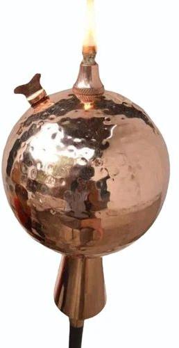 Cone Ball Garden Oil Torch, Color : Shiny Copper