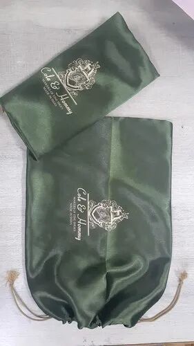 Polyester Dust Shoe Bag, Color : Green
