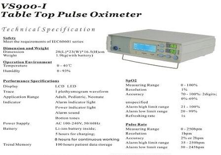 Tabletop Pulse Oximeter