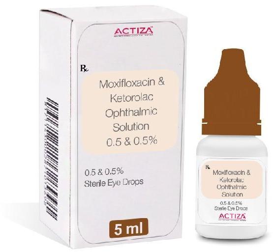 Moxifloxacin And Ketorolac Antibacterials, Form : Liquid