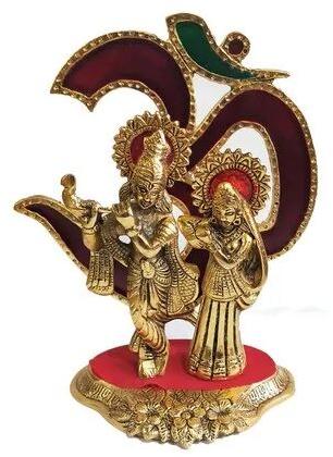 Metal Radha Krishna Statue, Color : Multicolor