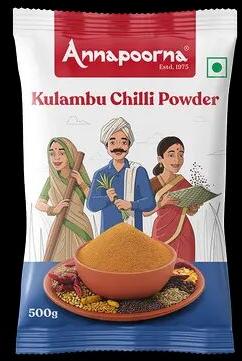 Annapoorna Kulambu Chilly Powder, Packaging Size : 500g  