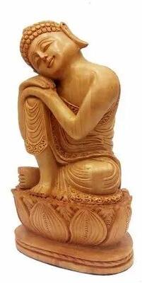 Wooden Buddha Statue, Size : 8 inch