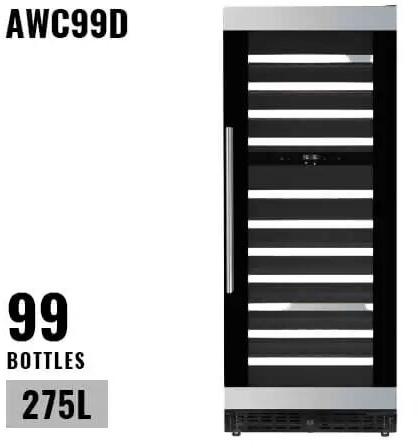 aavta 99 bottles dual zone completely wine cooler