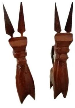Wooden Carving Horse, Color : Brown