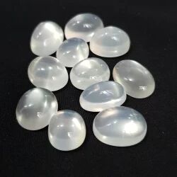 Transparent White Oval Gemstone Natural Moonstone, for Jewelry