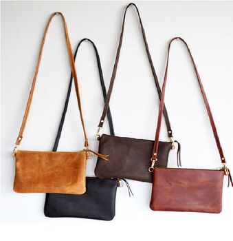 Leather sling bag, Closure Type : Cover